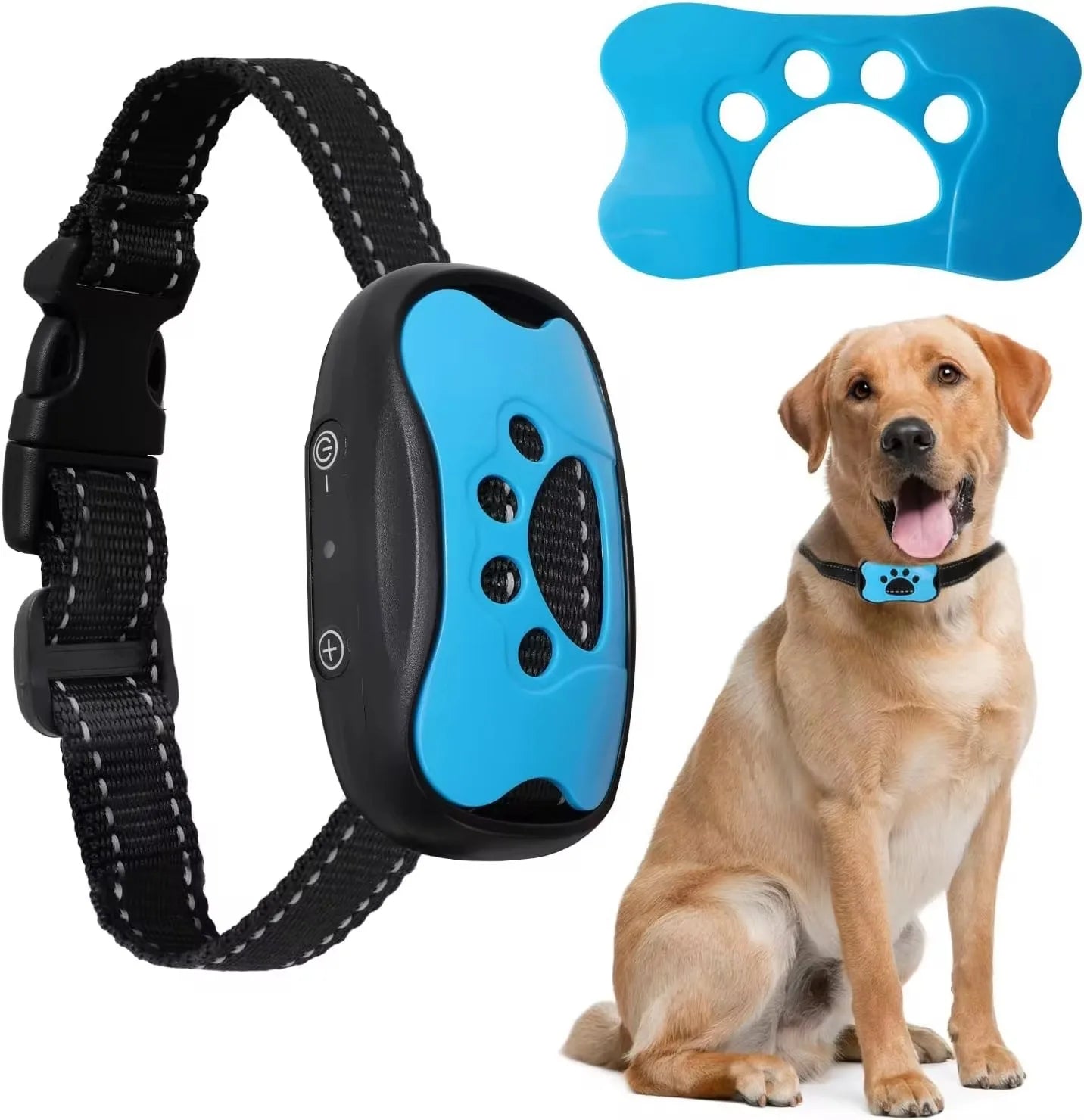 Pet Dog Anti Barking Device Dogs Training Collar USB Rechargeable Ultrasonic Stop Barking Vibration Anti Bark Collar Accessories
