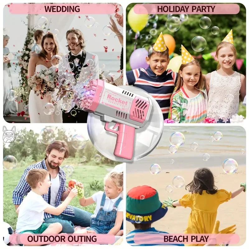 40 hole rocket launcher bubble machine outdoor blowing bubble toy [without battery and without bubble water]