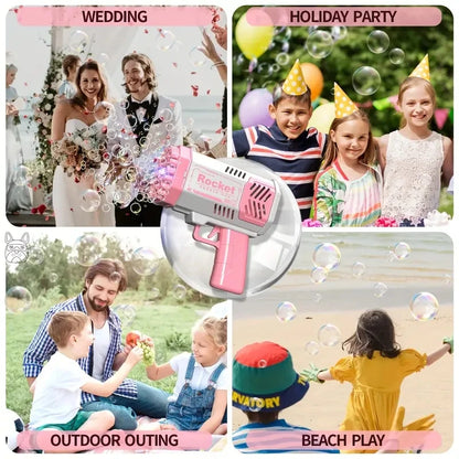 40 hole rocket launcher bubble machine outdoor blowing bubble toy [without battery and without bubble water]
