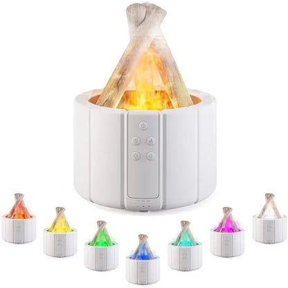 250ml Campfire Flame Fire Diffuser with Remote Control Cool Mist Humidifier Simulated Campfire Diffuser for Home Bedroom Office
